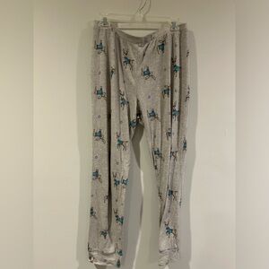 Large reindeer pajama pants